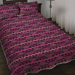 Pink African Ethnic Pattern Print Quilt Bed Set