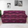 Pink African Ethnic Pattern Print Sofa Cover