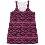 Pink African Ethnic Pattern Print Women's Racerback Tank Top