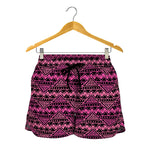 Pink African Ethnic Pattern Print Women's Shorts