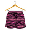 Pink African Ethnic Pattern Print Women's Shorts