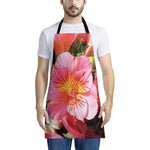 Pink Alstroemeria Print Apron