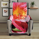 Pink Alstroemeria Print Armchair Protector