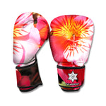 Pink Alstroemeria Print Boxing Gloves