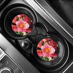 Pink Alstroemeria Print Car Coasters