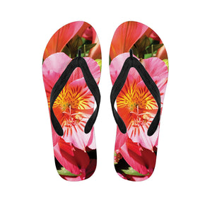 Pink Alstroemeria Print Flip Flops