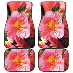 Pink Alstroemeria Print Front and Back Car Floor Mats