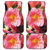 Pink Alstroemeria Print Front and Back Car Floor Mats