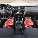 Pink Alstroemeria Print Front and Back Car Floor Mats