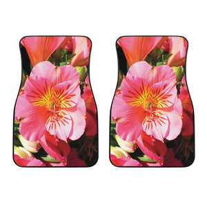 Pink Alstroemeria Print Front Car Floor Mats