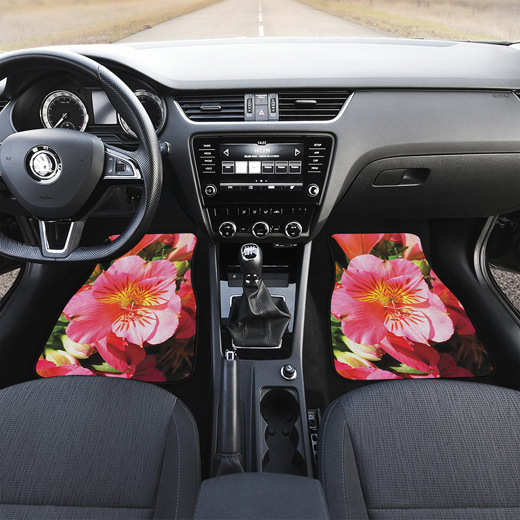 Pink Alstroemeria Print Front Car Floor Mats