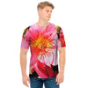 Pink Alstroemeria Print Men's T-Shirt