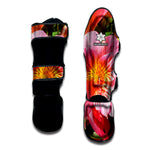 Pink Alstroemeria Print Muay Thai Shin Guard