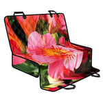 Pink Alstroemeria Print Pet Car Back Seat Cover