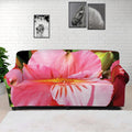 Pink Alstroemeria Print Sofa Cover