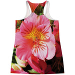 Pink Alstroemeria Print Women's Racerback Tank Top
