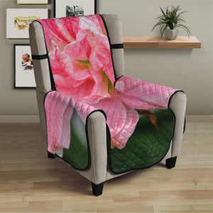 Pink Amaryllis Print Armchair Protector