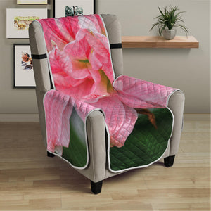 Pink Amaryllis Print Armchair Protector