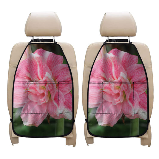 Pink Amaryllis Print Car Seat Organizers