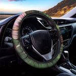 Pink Amaryllis Print Car Steering Wheel Cover