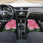 Pink Amaryllis Print Front and Back Car Floor Mats