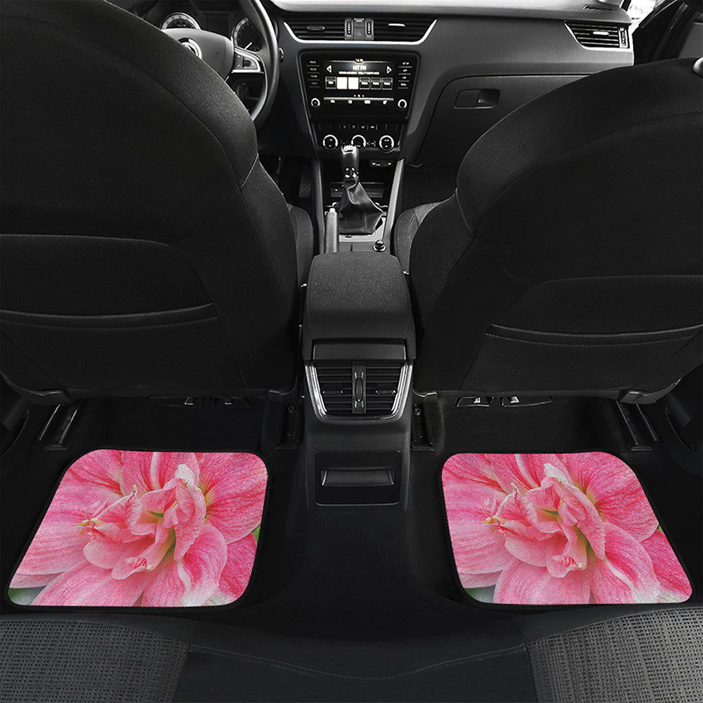 Pink Amaryllis Print Front and Back Car Floor Mats