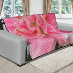 Pink Amaryllis Print Futon Protector