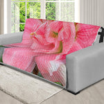 Pink Amaryllis Print Futon Protector