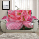 Pink Amaryllis Print Half Sofa Protector