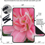 Pink Amaryllis Print Half Sofa Protector