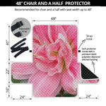 Pink Amaryllis Print Half Sofa Protector