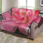 Pink Amaryllis Print Loveseat Protector