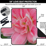 Pink Amaryllis Print Loveseat Protector