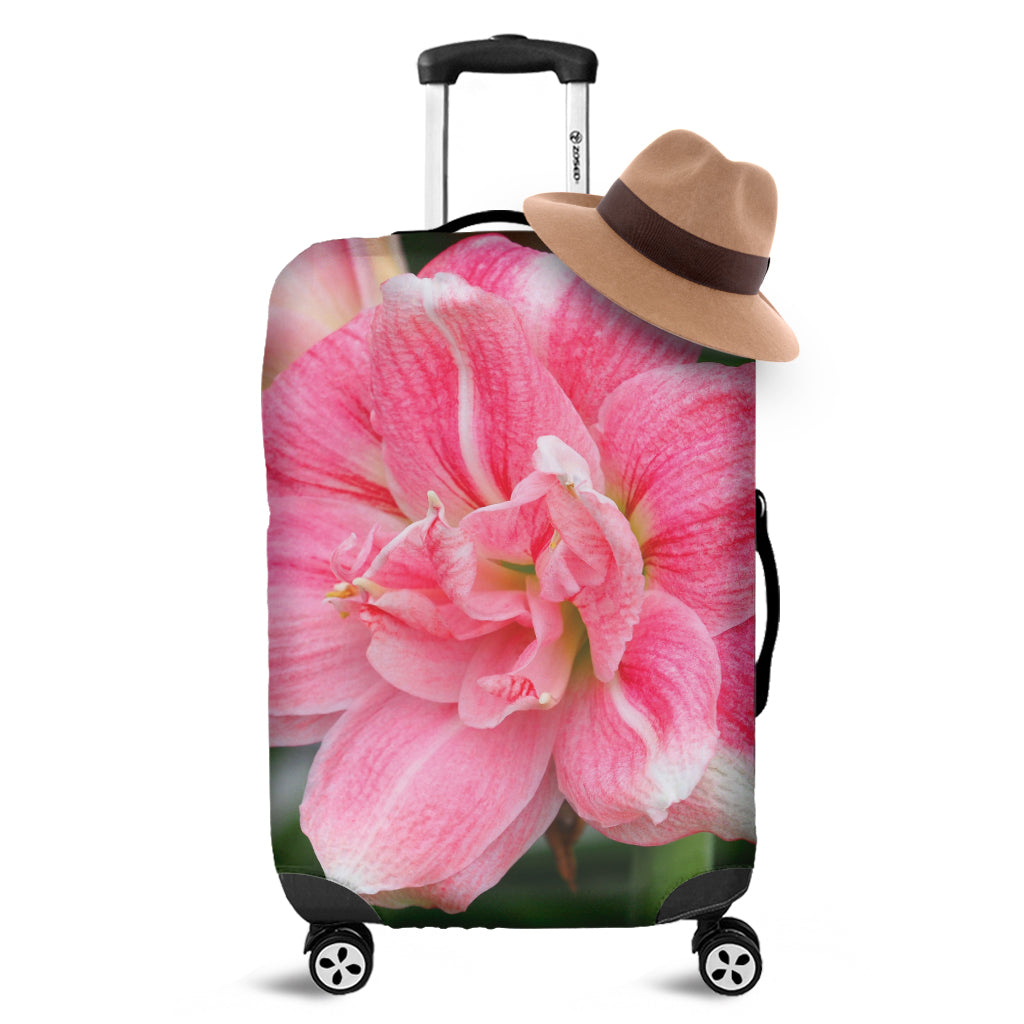 Pink Amaryllis Print Luggage Cover