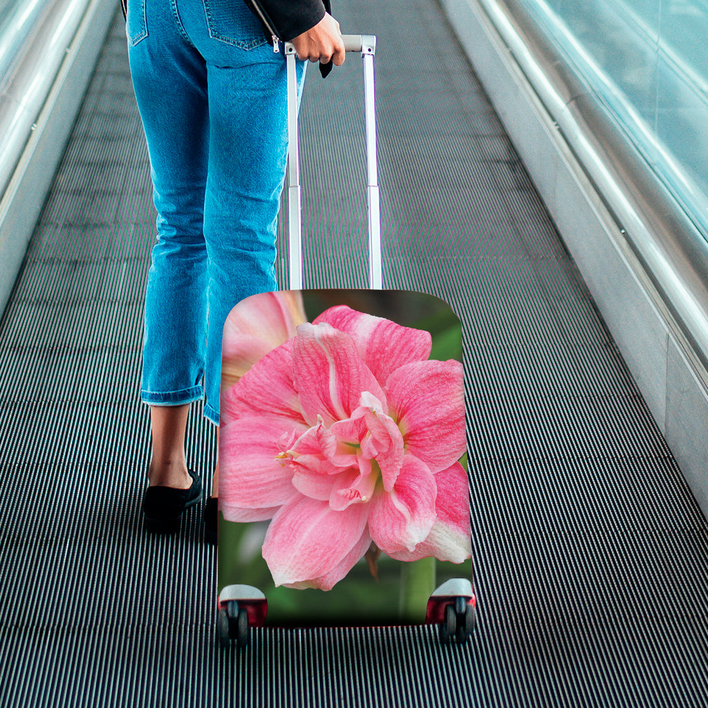 Pink Amaryllis Print Luggage Cover