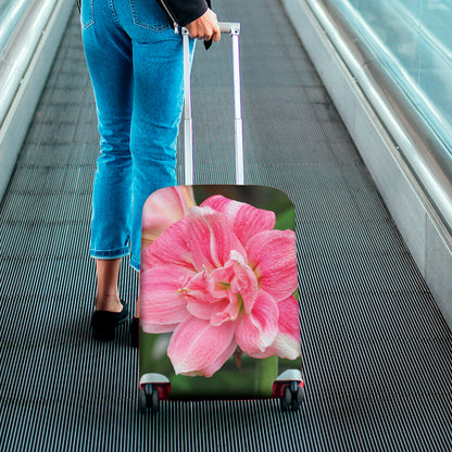 Pink Amaryllis Print Luggage Cover