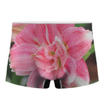 Pink Amaryllis Print Men's Boxer Briefs