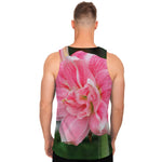 Pink Amaryllis Print Men's Tank Top