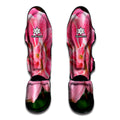 Pink Amaryllis Print Muay Thai Shin Guards