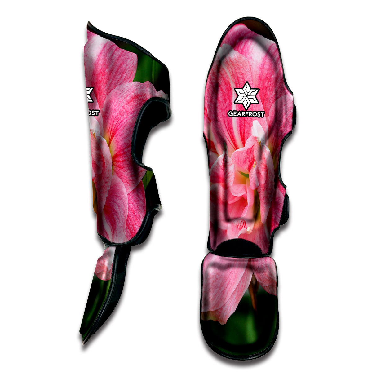 Pink Amaryllis Print Muay Thai Shin Guard