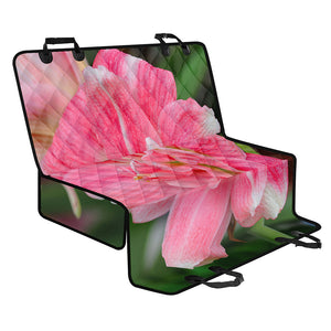 Pink Amaryllis Print Pet Car Back Seat Cover