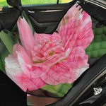 Pink Amaryllis Print Pet Car Back Seat Cover