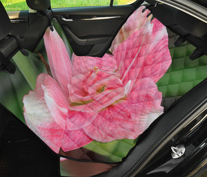 Pink Amaryllis Print Pet Car Back Seat Cover