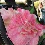 Pink Amaryllis Print Pet Car Back Seat Cover