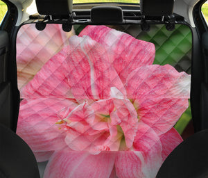 Pink Amaryllis Print Pet Car Back Seat Cover