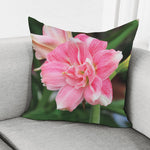 Pink Amaryllis Print Pillow Cover