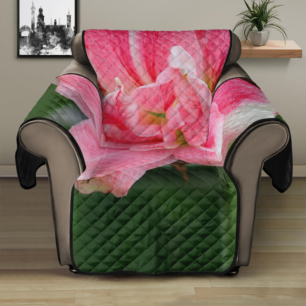 Pink Amaryllis Print Recliner Protector