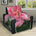 Pink Amaryllis Print Recliner Protector