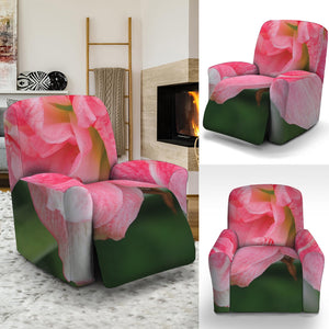 Pink Amaryllis Print Recliner Slipcover