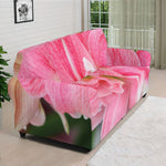 Pink Amaryllis Print Sofa Cover